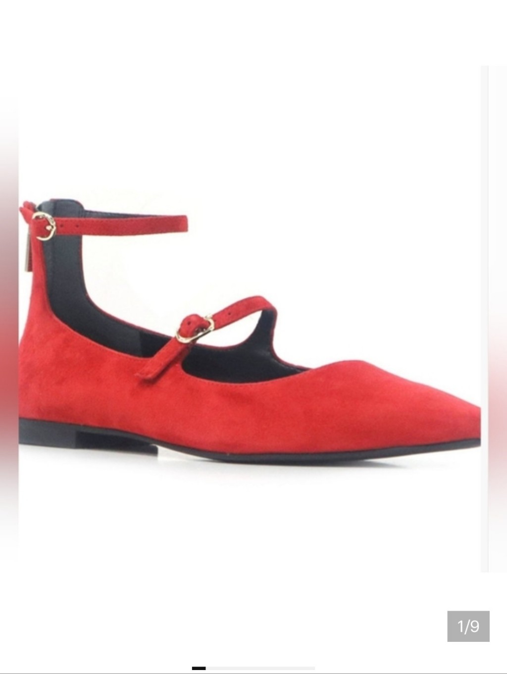 Kenneth Cole Nolita Snip Toe Ballet Flat In Fuego Size 8 Nib